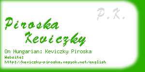 piroska keviczky business card